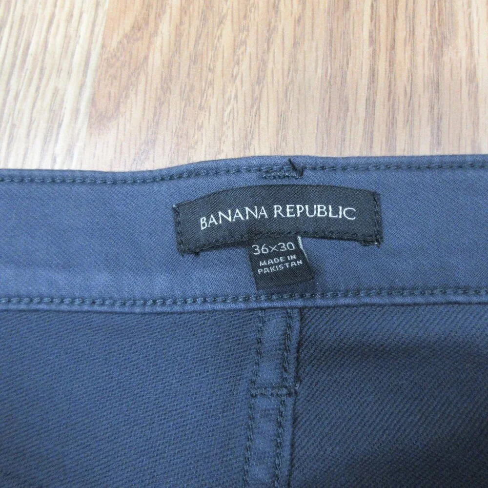 36x30 BANANA REPUBLIC TRAVELER SLIM FIT JEANS COTTON/SPANDEX GRAY-NAVY 36W x 30L - Picture 5 of 5